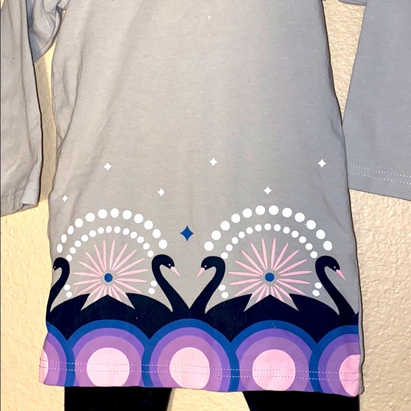 nk too Swan Dress & Pants Set 12-18 Mos - Picture 2 of 7